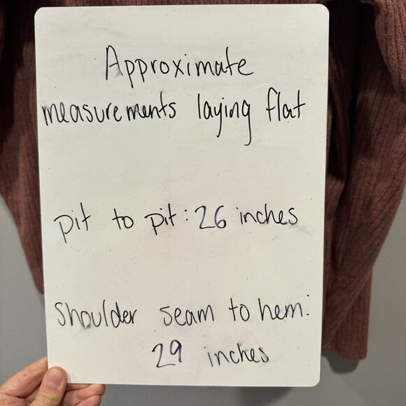 Vanilla Bay Mock Neck Sweater Ribbed Stretch Rust Asymmetrical Women sz Large - Picture 9 of 9